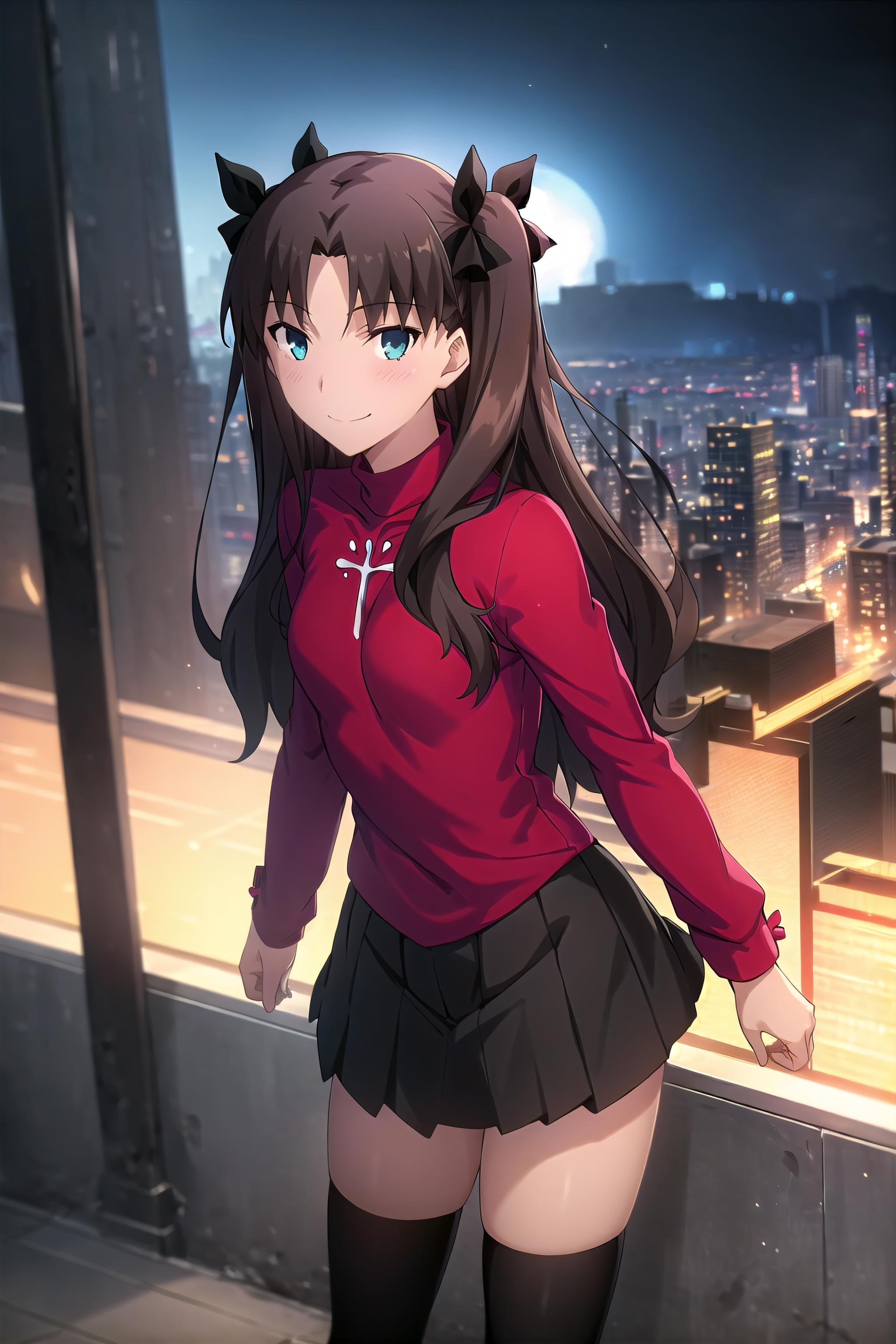 Tsundere Tohsaka Rin Fate series anime drawing 08 Jun 2018Random  Anime Arts rARTs Collection of anime pictures